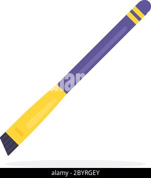 Oblique brush for drawing eyebrow vector flat isolated Stock Vector