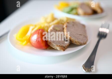 Colourful lunch for family Stock Photo