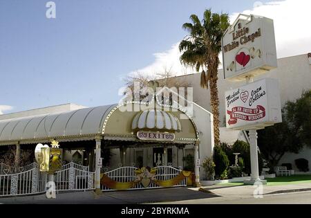 Wedding Chapel Las Vegsa 625 Hotel and most important places in Las Vegas The most beautiful place in Las Vegas Stock Photo