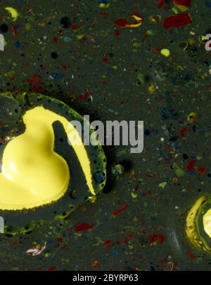 Abstract of colourful and transient paint swirls Stock Photo