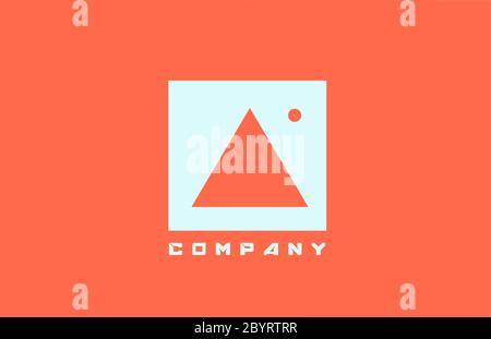 A white orange alphabet letter logo icon for company and business with dot design Stock Vector