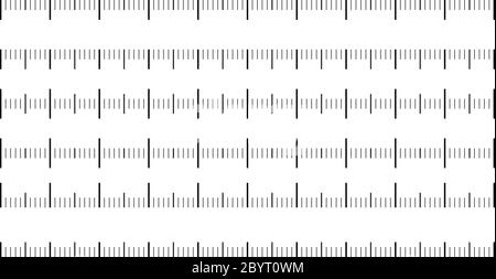 Set of horizontal rulers - lenght and size indicators distance units ...