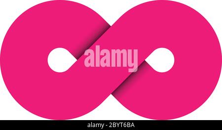 simple Infinity symbol pink vector illustration EPS10 Stock Vector ...