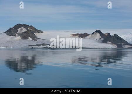 Admiralty Bay on King George Island in the South Shetland Islands, Antarctica. Stock Photo