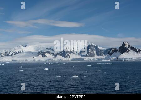 Wilhelmina Bay on the west coast of Graham Land on the Antarctic ...