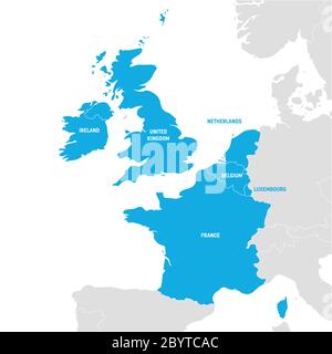 western europe vector map. world map by region Stock Vector Image & Art ...