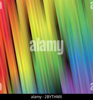 Rainbow spectrum background of blurred slanting stripes. Abstract vector backdrop. Stock Vector