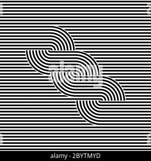 Striped abstract seamless pattern background tile. Black and white retro stripy vector illustration. Textile fabric design element. Stock Vector