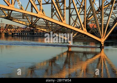 Texas Street Bridge, Shreveport, Louisiana, USA Stock Photo