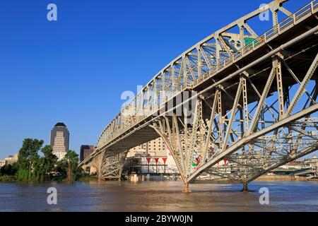 Texas Street Bridge, Shreveport, Louisiana, USA Stock Photo