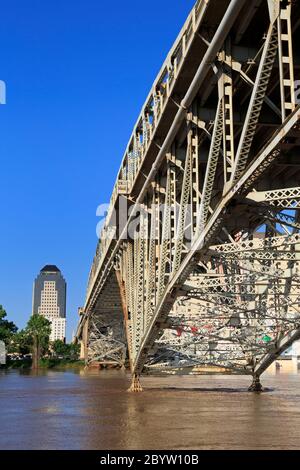 Texas Street Bridge, Shreveport, Louisiana, USA Stock Photo