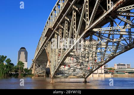 Texas Street Bridge, Shreveport, Louisiana, USA Stock Photo