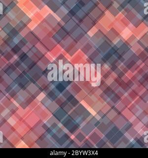 Seamless abstract geometric pattern of overlapping squares in random order. Simple flat vector illustration. Stock Vector