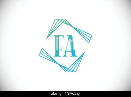 Initial Monogram Letter FA Logo Design Vector Template. FA Letter Logo Design Stock Vector