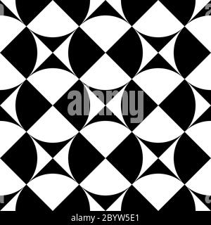 Geometrical signs - circles and squares. High contrast retro