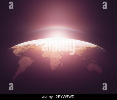 3D illustration of the planet Earth. Concept image of globalization. Stock Photo