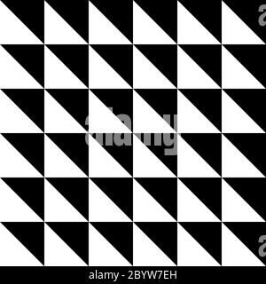 Seamless vector triangle pattern in black and white. Stock Vector