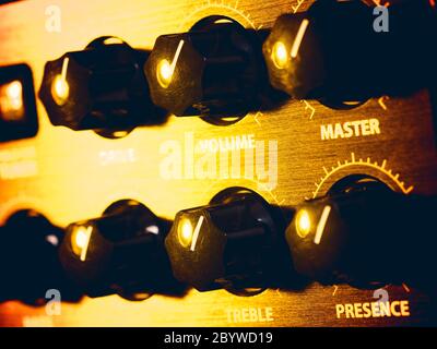 Amplifier Panel Stock Photo