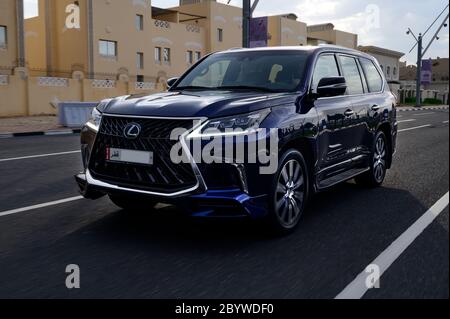 Lexus LX 570 model of 2020. full-size luxury SUV. a luxury division of Toyota Stock Photo