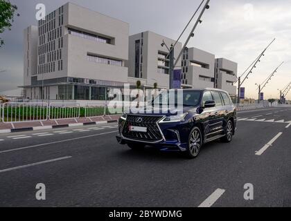 Lexus LX 570 model of 2020. full-size luxury SUV. a luxury division of Toyota Stock Photo