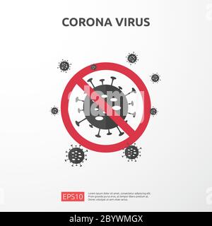 Pandemic Coronavirus outbreak. covid-19 Alert caution attacks danger and public health risk disease. Corona Virus Sign Icon illustration Stock Vector