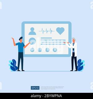 online health care service and medical advice. Call and chat doctor diagnostic consults support concept. template for web landing page, banner Stock Vector
