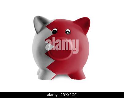 Unique pink ceramic piggy bank Stock Photo