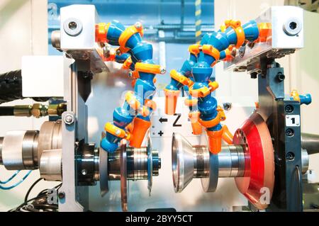 machining center equipment with tools Stock Photo