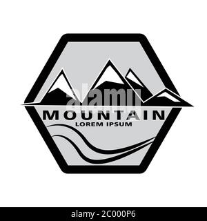 Mountain logo icon graphic. Design template vector Stock Vector