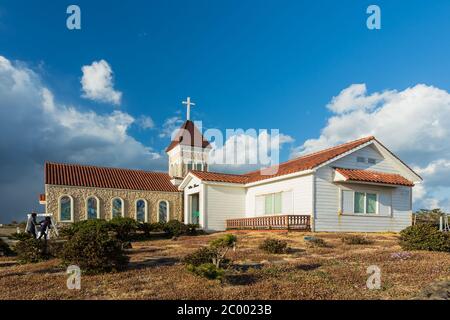 Church in Seopjikoji Mount Jeju Island , South Korea Stock Photo