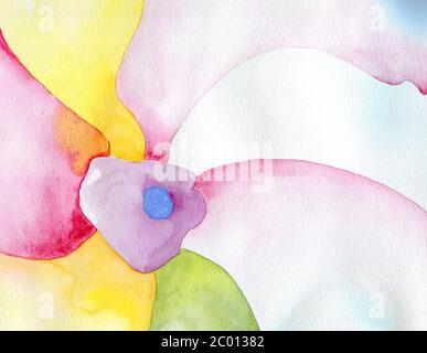 Abstract watercolor flower Stock Photo