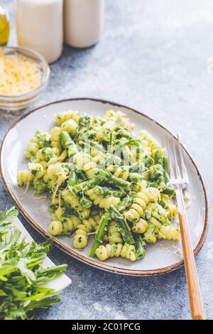 Green Asparagus Salad With Beans And Basil Foodcollection Stock Photo 