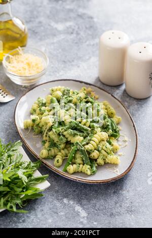 Green asparagus salad with beans and basil FoodCollection Stock Photo ...