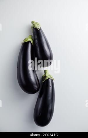 Eggplant on a white background. Minimum concept Stock Photo
