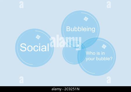 Social Bubble concept vector Stock Vector