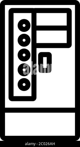 vending machine selling device icon vector outline illustration Stock ...
