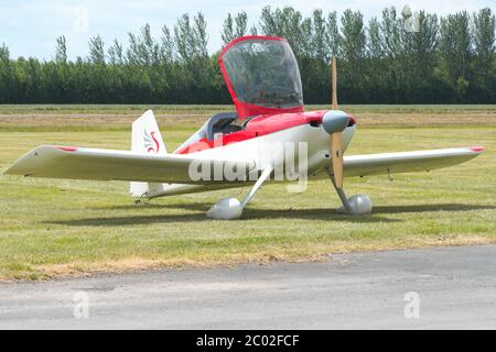 Vans RV-6 light aircraft a very popular two seat side by side homebuilt airplane kit Stock Photo