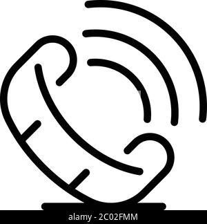 Phone ringing icon, outline style Stock Vector