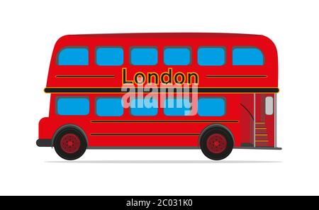 London Bus Vector drawing Stock Vector