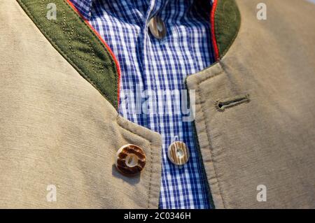 Traditional jacket with deer horn buttons Stock Photo