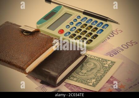 Still life with Calculator Stock Photo
