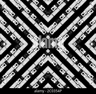 Black and White Abstract Geometric Pattern Stock Photo