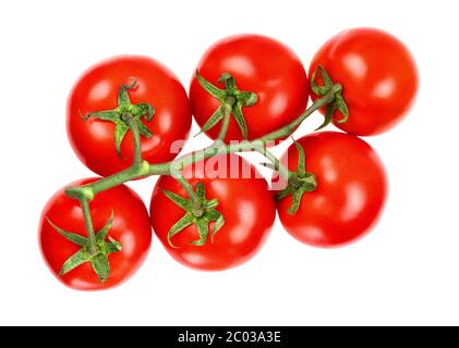Tomatoes isolate on white background with clipping path. Stock Photo