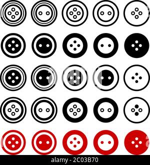Clothing Button Icon Vector Illustration Stock Vector