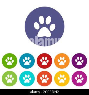 Paw flat icon Stock Photo