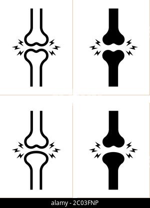 Human Bone Joint Pain Vector Illustration Stock Vector