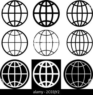 Globe Icon, Globe Symbol Vector Illustration Stock Vector