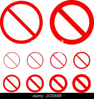 Forbidden, Prohibition, Rescricted Sign Vector Illustration Stock Vector