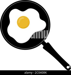 Egg Omelette in Pan Icon Vector Illustration Stock Vector
