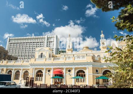 Baku - SEPTEMBER 22, 2007: Azerbaijan State Philharmonic Hall on September 22 in Baku, Azerbaijan. Azerbaijan State Philharmonic Stock Photo